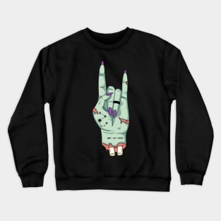 Rock on zombie hand Crewneck Sweatshirt